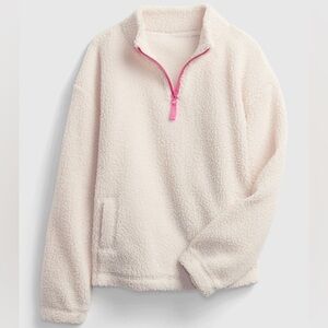 GAP Kids Sherpa Quarter-Zip Girl's Sweater M (8)